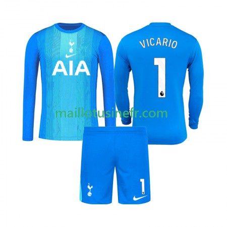 Maillot de Foot Tottenham Hotspur Guglielmo Vicario 1 Extérieur Gardien 2025-26 Manches Longues - Enfant